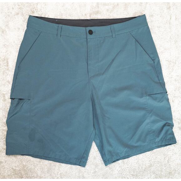 32 Degrees Cool Steel Blue Cargo Shorts Mens 36x10 - Picture 1 of 10